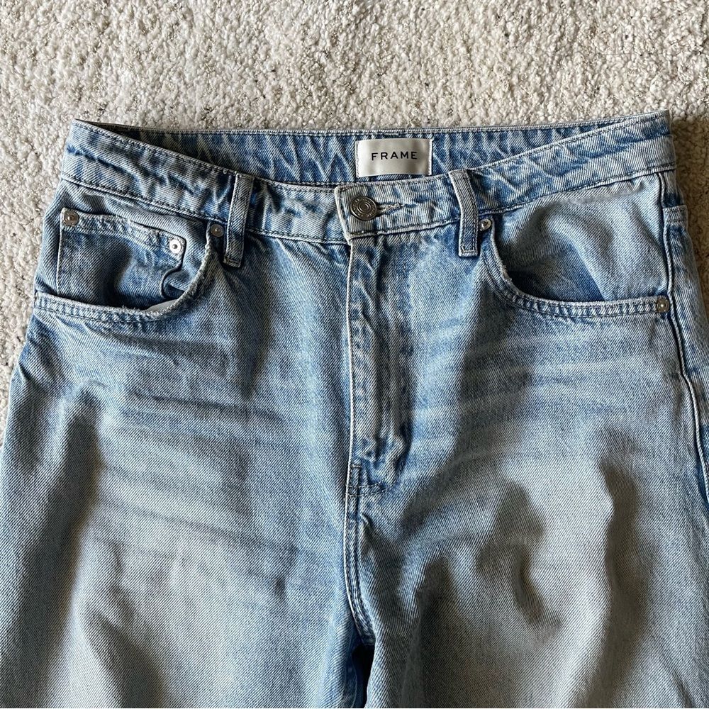 Frame Long Barrel Raw Cuff Jeans in Rhode size 28 - Picture 5 of 15